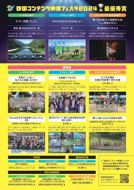 「四国コンテンツ映像フェスタ2025」作品募集開始