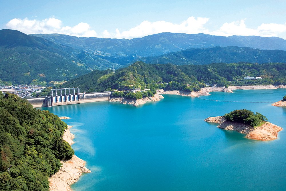 早明浦ダム リーフ 昭和 さめうら湖 吉野川 重力式コンクリート