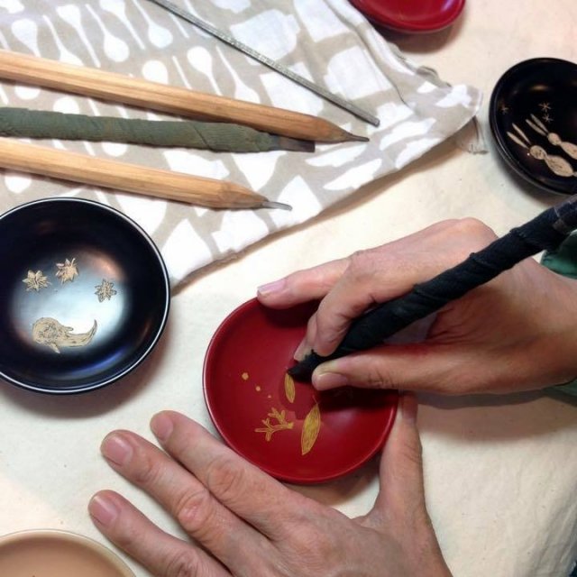 初売り】 伝統的工芸品 香川の漆器 彫漆 - 絵画/タペストリ