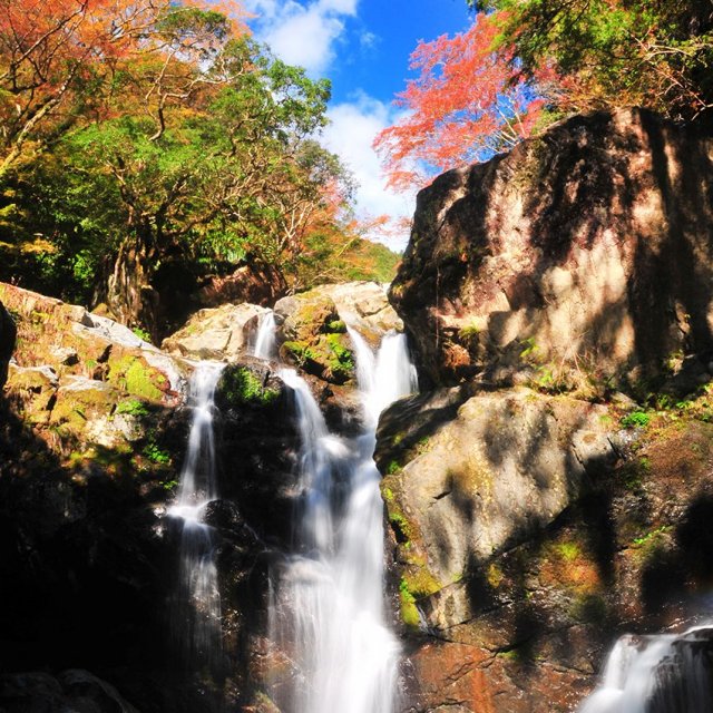 轟の滝周辺の紅葉