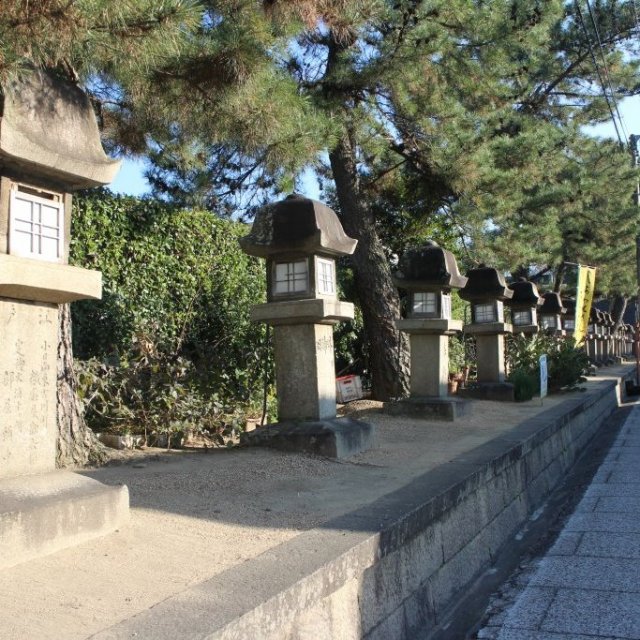 富士見町の並び燈籠