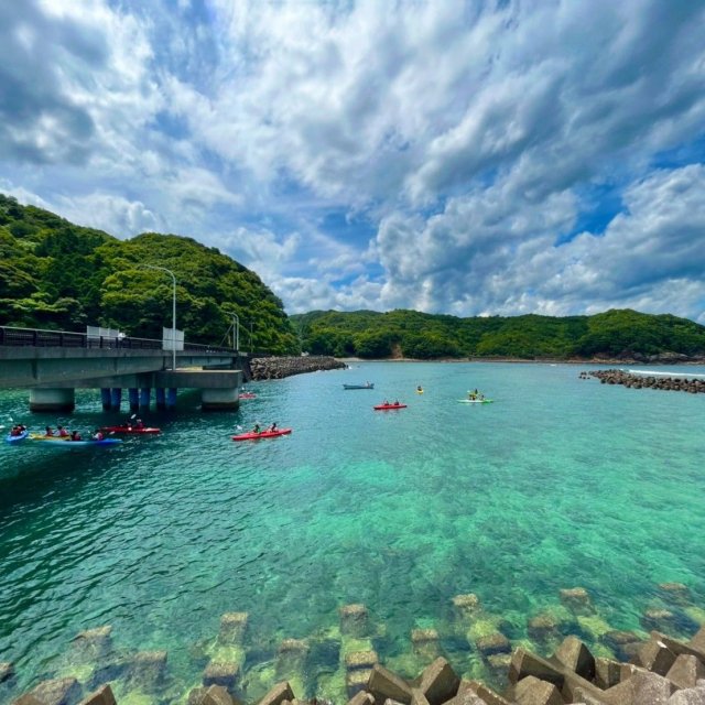 Sea kayaking and snorkeling in the crystal clear waters of Minami-Awa, Mitoko Bay