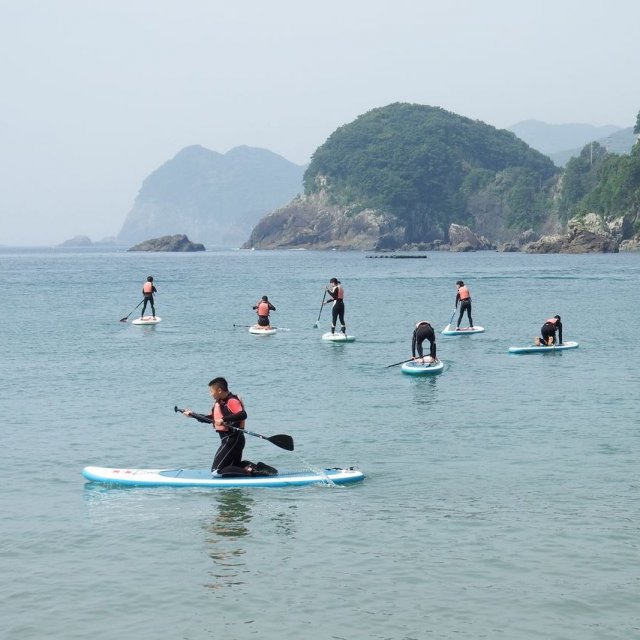 Stand up Paddleboarding (SUP) at Ebisu Beach, Minami-Awa, home of loggerhead turtles
