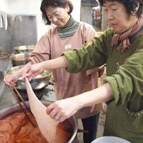 自然が育んだ材料で 染め物体験