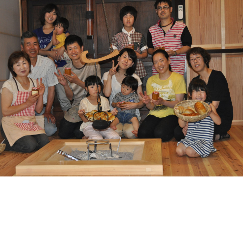 農家民宿で石窯パン焼き体験