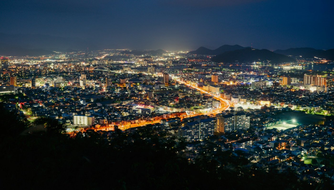 皿ヶ峰（高見山）からの夜景
